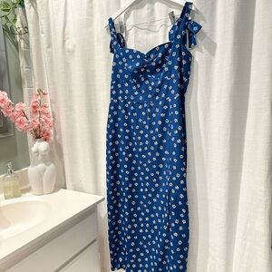 Blue Floral Women's Dress